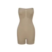 cfab Oblikovanje postave Trägerloser Bodysuit Sculpting Shapewear mit Shorts temno bež