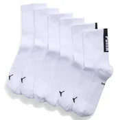 PUMA Unisex Short Socks (3-Pack), Men, White/Black, 39-42