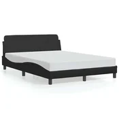 Vidaxl Posteljni okvir Dover črn 140x200 cm umetno usnje