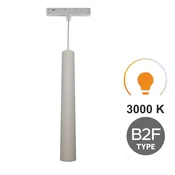 LED viseča svetilka cev bela 10W 3000K toplo bela tip B2F za magnetne tirnice SMART TRACK 48VDC