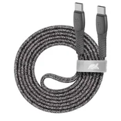 USB kabel, USB-C na USB-C, 1,2 m, RIVACASE PS6105, sivi 4260403579497