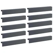 vidaXL Pokrivni profil za vrtno obrobo 10 kos 100 x 10 x 15 cm Jeklo