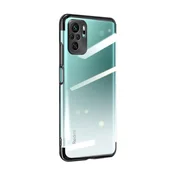 HURTEL Prozorna barvna torbica žepkov z metalnim okvirjem Xiaomi Redmi Note 10 5G/Poco M3 Pro črna