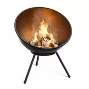 Klarstein Fireball nizko ognjišče | Zaščita pred iskrenjem | Odporno na korozijo | Robustno | 43 cm | Črna