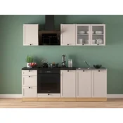 Kuhinjski sestav Junona Line 220 cm (delovna plošča) - hrast bernstein/uni kašmir
