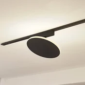 Lindby LED tirna svetilka Lumaro, črna, aluminij, 48 V, zatemnljiva - Dnevna soba/jedilnica - Sodobni