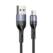 USAMS USAMS PLETENICA KABEL U55 2A MICRO USB 1M ZA TELEFON ČRNO ČRNA, (21980339)
