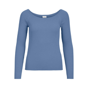 Blue ribbed light sweater VILA Helli - Women