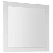 AQUALINE Elegantno FAVOLO kopalniško ogledalo s belim mat okvirjem, 80x80 cm