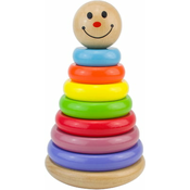 Toy Place Piramida z barvnimi obroči