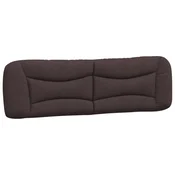 Vidaxl Blazina za vzglavje Hvar temno rjava 180 cm blago