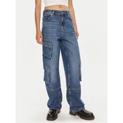 Hugo Jeans hlače Leni 50513698 Modra Loose Fit