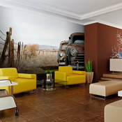 Foto tapeta - Two old American cars 250x193
