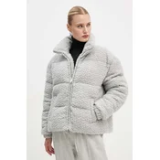 Jakna s primesjo volne Moschino Jeans siva barva, A0613 8718