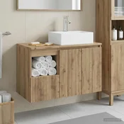 vidaXL Komplet pohištva za kopalnico 2 kos Artisan hrast