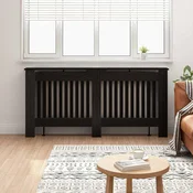 vidaXL Pokrov radiatorja Črna Orehovina 172 x 19 x 81,5 cm