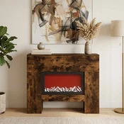 vidaXL Električni kamin Dimljen hrast 100 x 24,5 x 90 cm