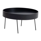 Klubska mizica Kailua 2341 (Antracit) Antracit, 47cm, MDF plošča, Okrogla