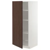 METOD Visoki element s policama, bela/Sinarp smeda, 60x60x140 cm
