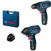 BOSCH Set aku alata/ bušilica GSR 120-Li + udarni odvrtač GDR 120-LI/ 2 x 2/0 Ah + GAL 12V-20 u koferu