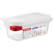 ARAVEN gastronorm posoda s pokrovom GN 1/9, PP, globina: 65 mm, prostornina: 0,6 L, hermetična