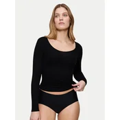 Triumph Zgornji del pižame Bauty Layers 10225060 Črna Slim Fit