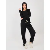 Črna bluza z dolgimi rokavi