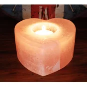 Solni svečnik iz himalajske soli – Srce (srednji) - Himalaya Salt - Dekliščina - Poroka - Dan žena