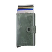Usnjena denarnica Secrid Miniwallet Vintage Sage zelena barva