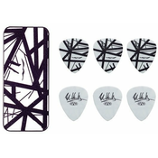 Dunlop EVH White with Black Stripes Pick Tin
