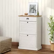 Vidaxl vidaXL VIGO Omarica za čevlje 60x35x96 cm bela masivna borovina