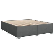 Vidaxl Posteljni okvir brez vzmetnice temno siv 200x200 cm blago