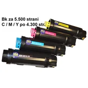 Komplet 4. XXL tonerjev Fenix 6510Bk + 6510C + 6510M + 6510Y za XEROX Phaser 6510N/6510DN, WorkCentre 6515DN- črn za 5.500 strani, barvni po 4.300 strani