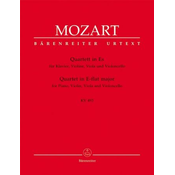MOZART:QUARTET IN ES KV 493 PIANO,VIOLIN,VIOLA AND CELLO