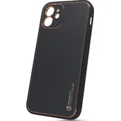 Usnjen TPU Ovitek iPhone 11 (6,1) - Črn