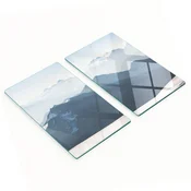 shumee Steklene dekorativne deske za serviranje prigrizkov Mountain Peak 2x30x52 cm
