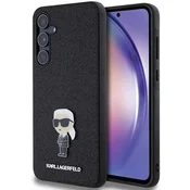 Karl Lagerfeld Etui Karl Lagerfeld Fixed Glitter Ikonik Logo Metal Pin za Samsung Galaxy A55 - črno