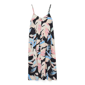 VERO MODA Obleka JOSIE svetlo bež/azur/roza/črna