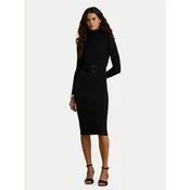 LAUREN RALPH LAUREN Pletena obleka 200P14784001 Črna Slim Fit