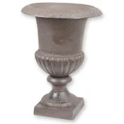 Casa Padrino baroque garden decorative flowerpot brown H. 43 cm - Magnificent plant pot in baroque style - Baroque garden & terrace decoration accessories