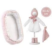 Llorens M740-88 oblačila za dojenčkovo punčko NEW BORN velikosti 40–42 cm z dodatki