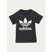 ADIDAS ORIGINALS Majica Trefoil  črna / bela