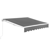 Proizvodi druge kategorije Stezna tenda - za balkon/terasu - rucna - 200 x 250 cm - UV otporna - antracit siva
