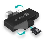 Connect IT Čitalnik eID in pametnih kartic USB, ČERNA