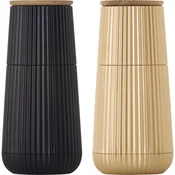 AdHoc Scape set mlinčkov za poper in sol, črna & zlata, 123 mm