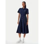 Lacoste Srajčna obleka EF9621 Mornarsko modra Regular Fit