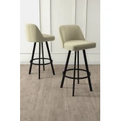 Hanah Home Set barskih stolica Atex, 44x105x42 cm,6 komada, Krem