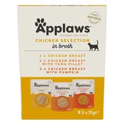 Applaws Chicken Selection Pašteta za macke, odabir piletine u juhu 6 x 70 g