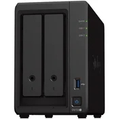 Synology DS723+, Tower, 2-Bays 3.5 SATA HDD/SSD, 2 x M.2 2280 NVMe SSD, CPU AMD Ryzen R1600 dual-core (4-thread), max. boost up to 3.1 GHz, 2 GB DDR