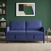 Sofa s pohranom Policijska plava 152 x 78 x 87 cm Poliester